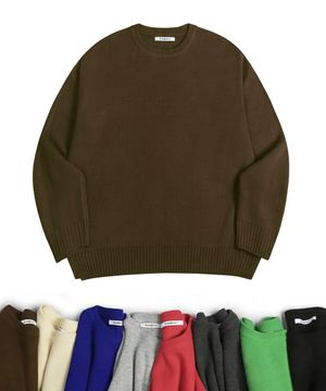 Washable CrewNeck Hachi Knit_8Colors