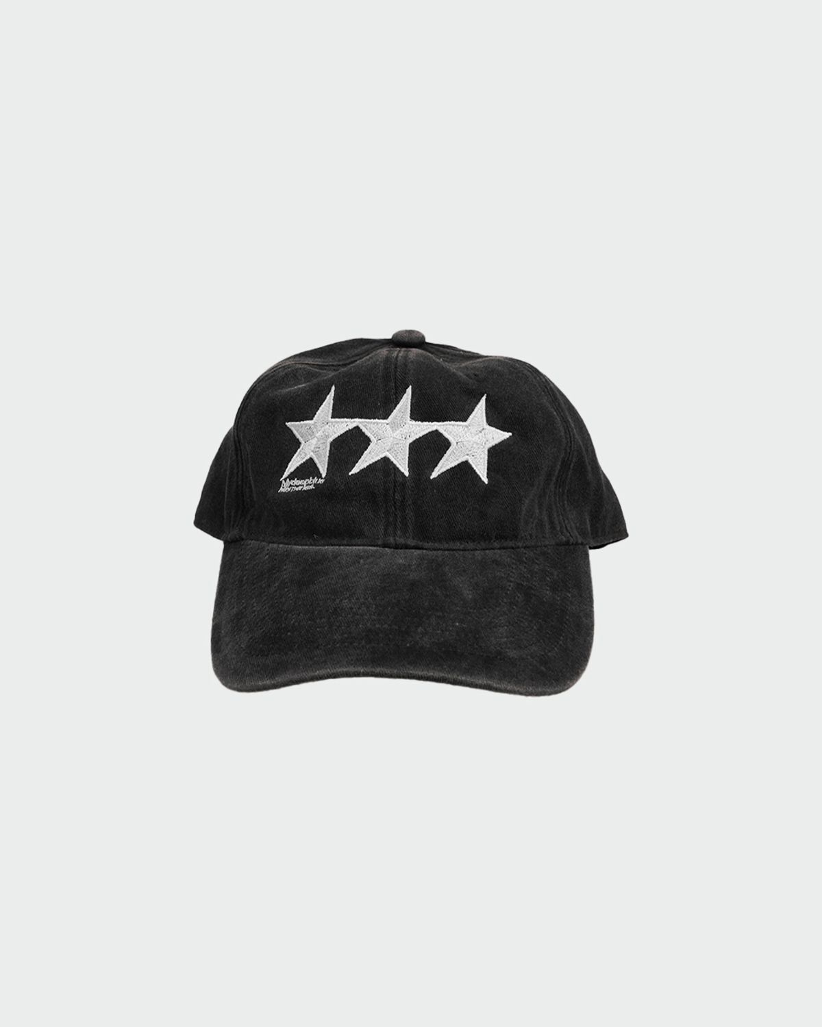 마이딥블루메모리즈(MY DEEP BLUE MEMORIES) SSSTAR STONE WASHED BALL CAP (BLACK)
