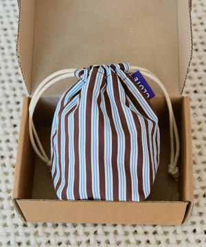 스트링 파우치 미니 - 스트라이프 브릭
