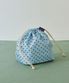 스트링 파우치 - 도트 블루