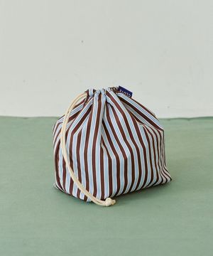 스트링 파우치 - 스트라이프 브릭