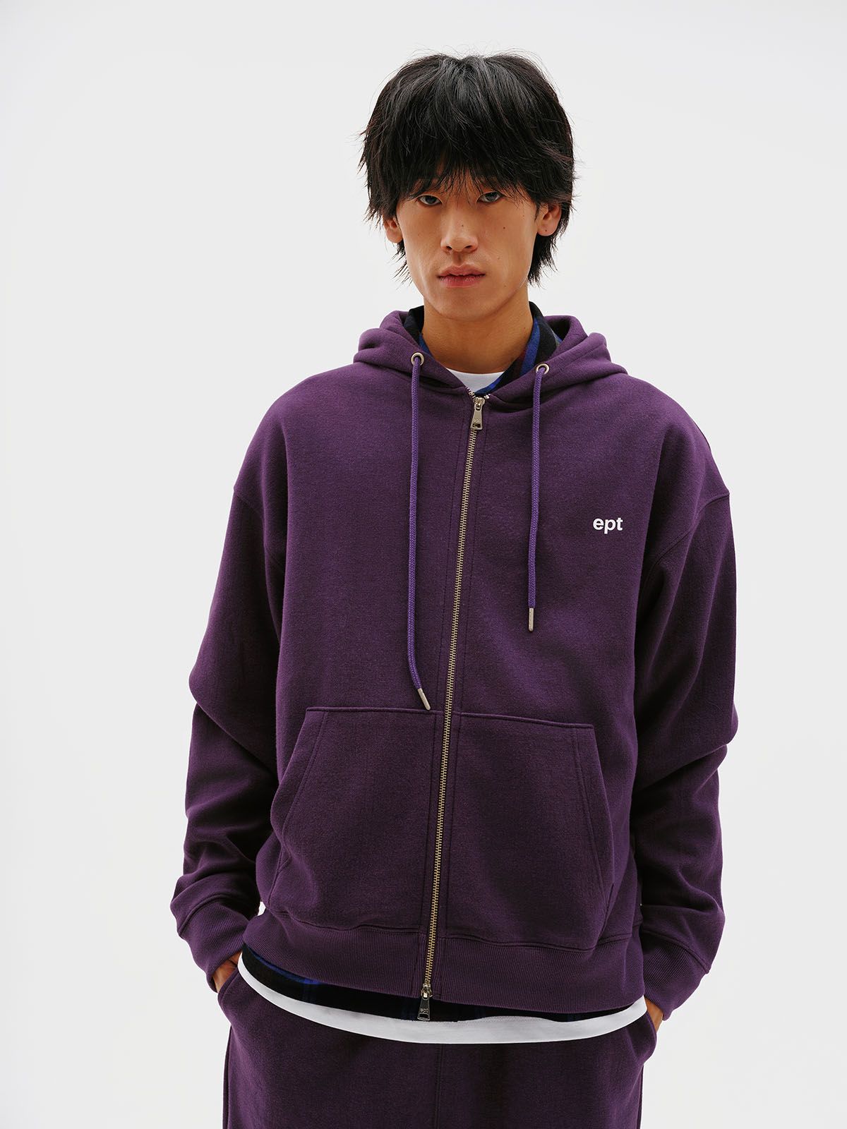 이피티(EPT) CLASSIC LOGO HOODIE ZIP UP (PURPLE)