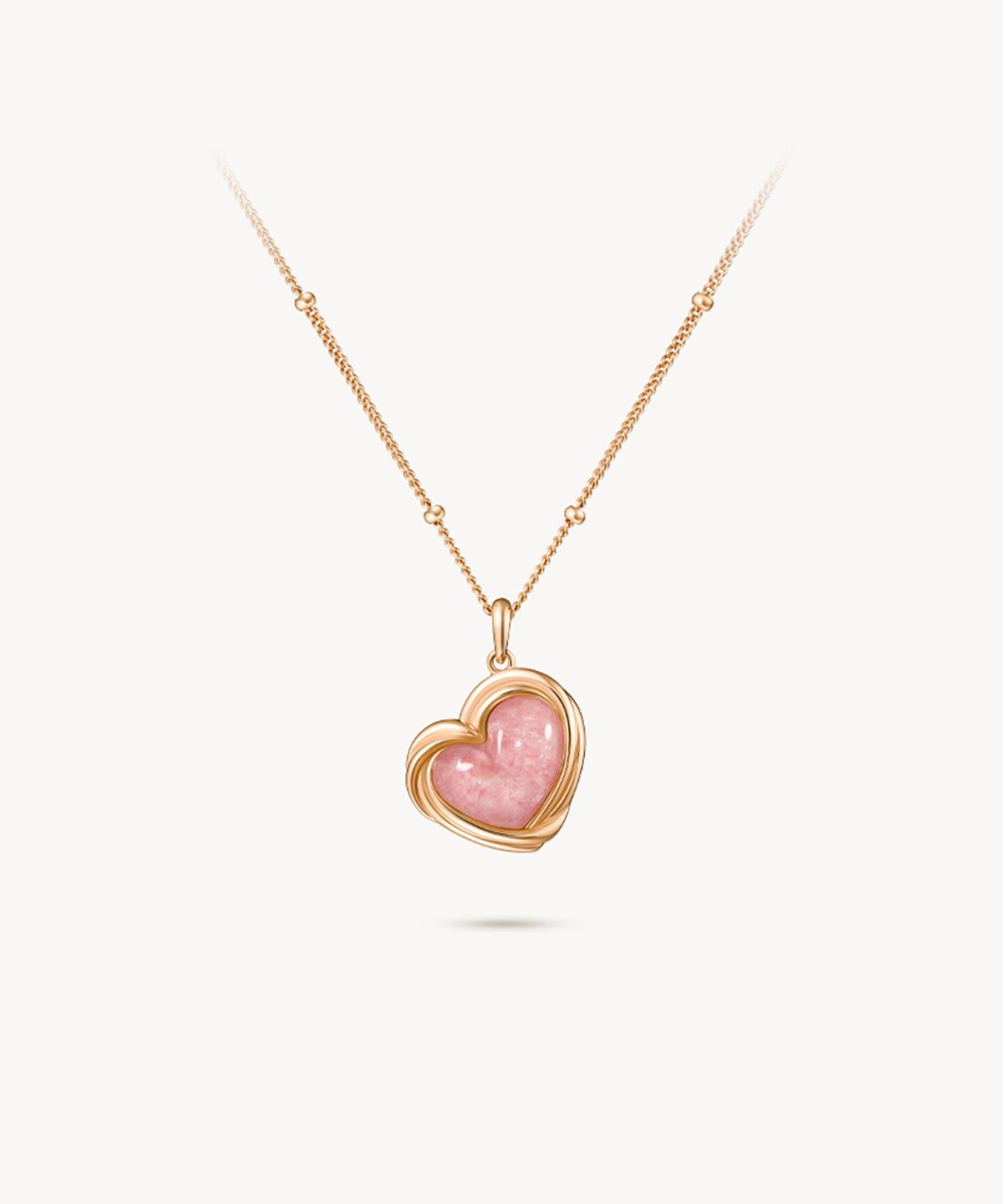 롤라로즈(LOLA ROSE) Cookie Heart 로도나이트 포인트 여성목걸이