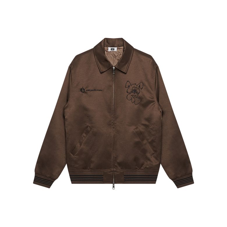 NIBBLE SATIN JACKET (BROWN)