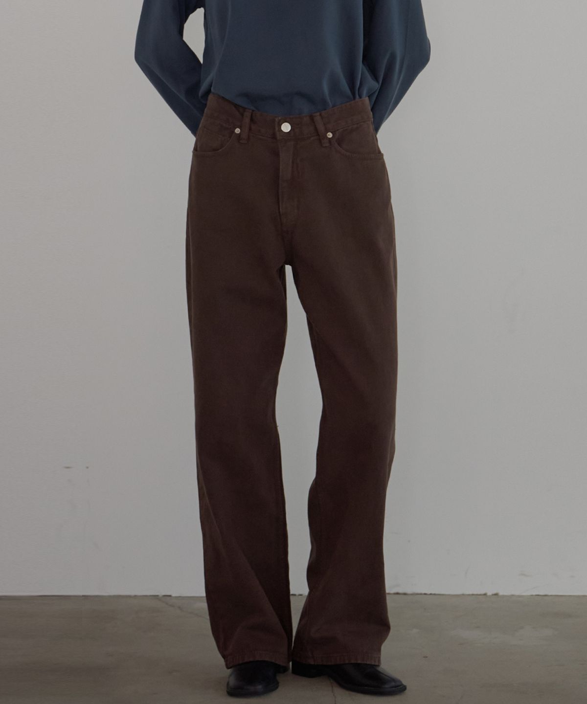 벗튼(BUT'TON) Dying Wide Pants (Brown)
