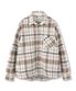 Albert Overfit Check Shirt Jacket BROWN