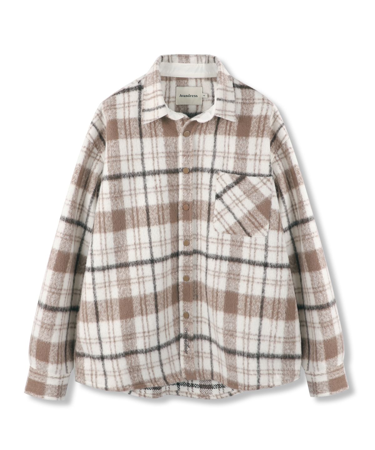 어반드레스(AVANDRESS) Albert Overfit Check Shirt Jacket BROWN