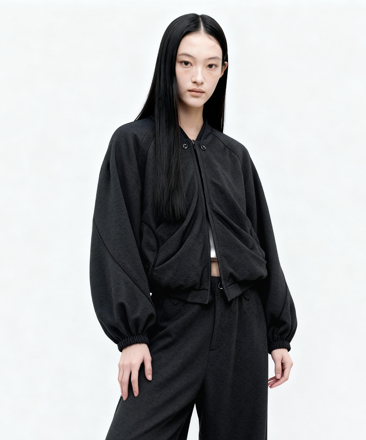 백시(BEKSI) PIPING VOLUME JUMPER, CHARCOAL