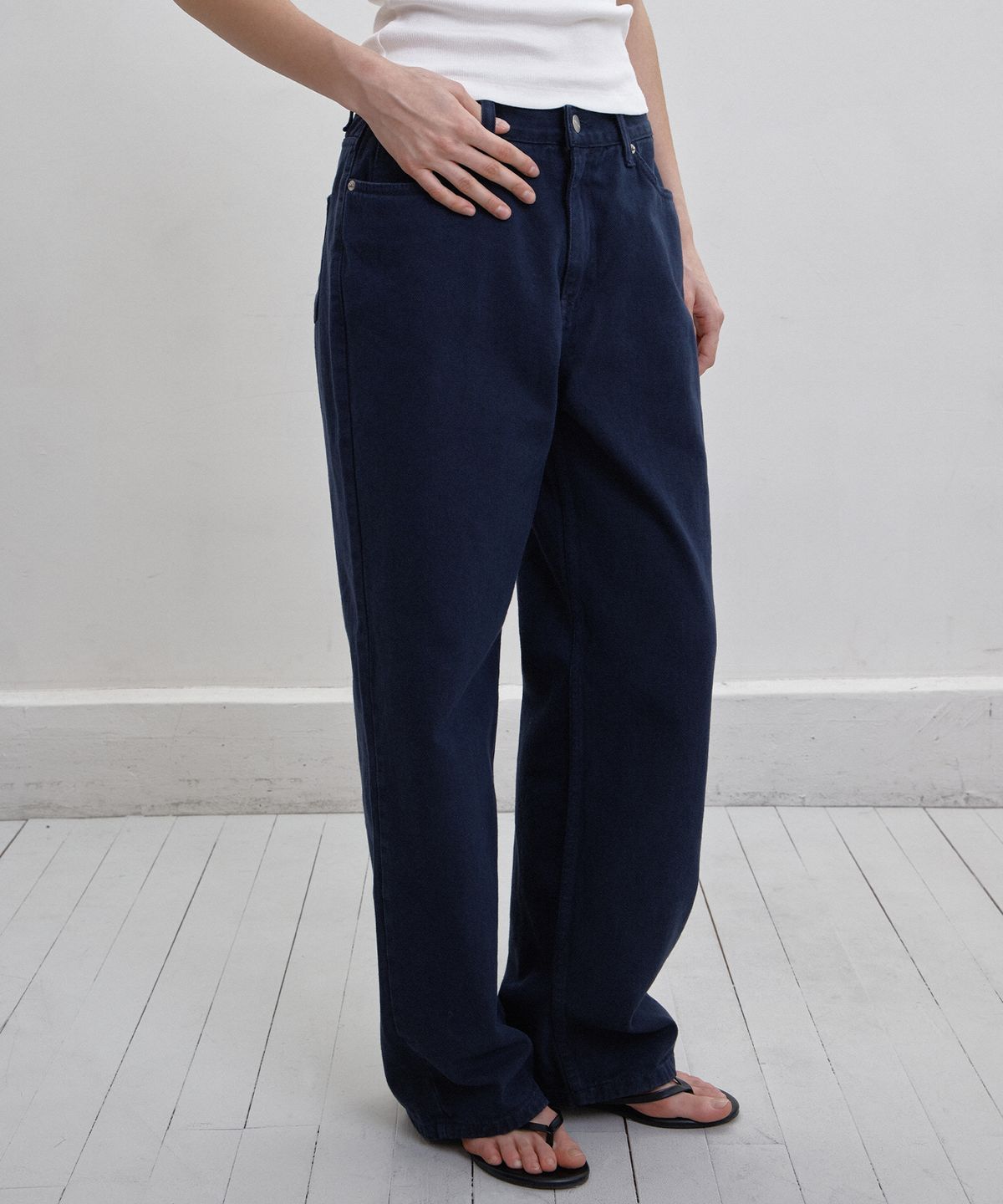 벗튼(BUT'TON) Dying Wide Pants (Navy)