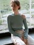THEA cutout knit top_MINT