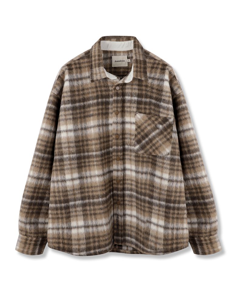 Sanders Check Shirt Jacket BROWN