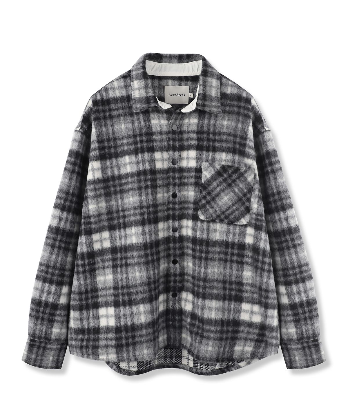 어반드레스(AVANDRESS) Sanders Check Shirt Jacket BLACK