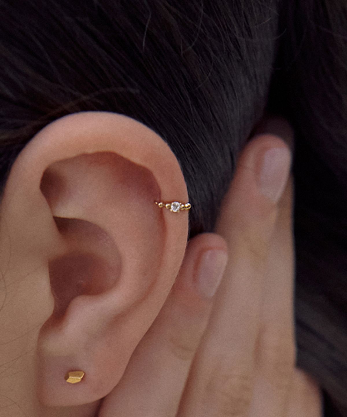 아카키(AKARKI) 14k 글램 링 피어싱