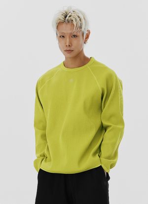 와플 유니 트레일 래글런 크루-라임