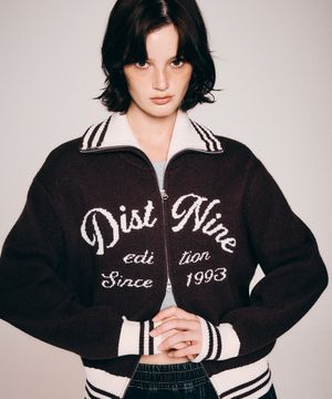 바시티 하이넥 니트 집업 LQ5SF506_BROWN