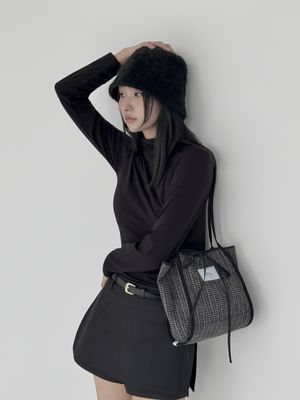 하운드투스 리본 숄더앤 도트백_[블랙]