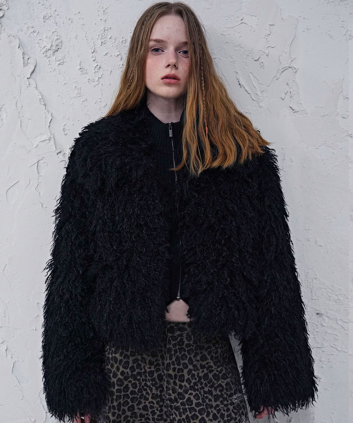 어반드레스(AVANDRESS) Wild Fluff Jacket BLACK