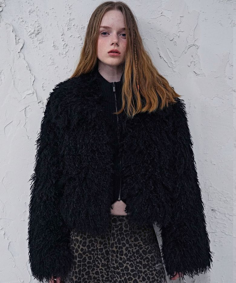 Wild Fluff Jacket BLACK