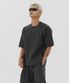와플 유니 트레일 래글런 숏 슬리브 티-차콜