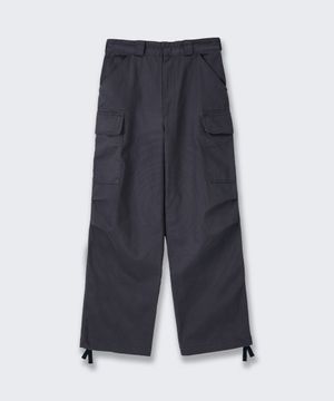 WASHED UTILITY CARGO PANTS CHARCOAL