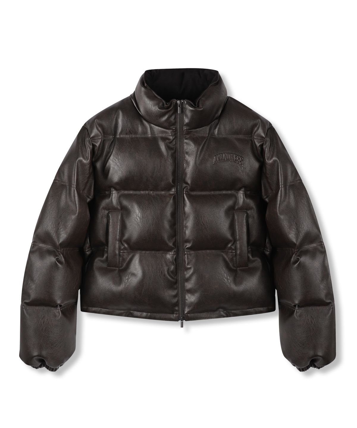 어반드레스(AVANDRESS) Vintage Art Leather Puffer BROWN