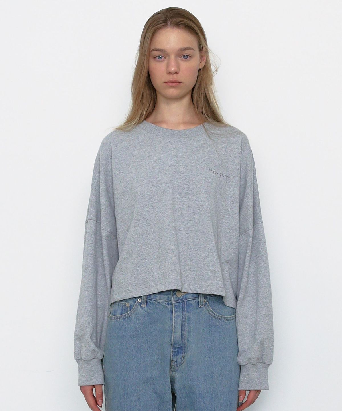 무아르무스(MUARMUS) Relaxed Raglan Sweatshirt [Gray]