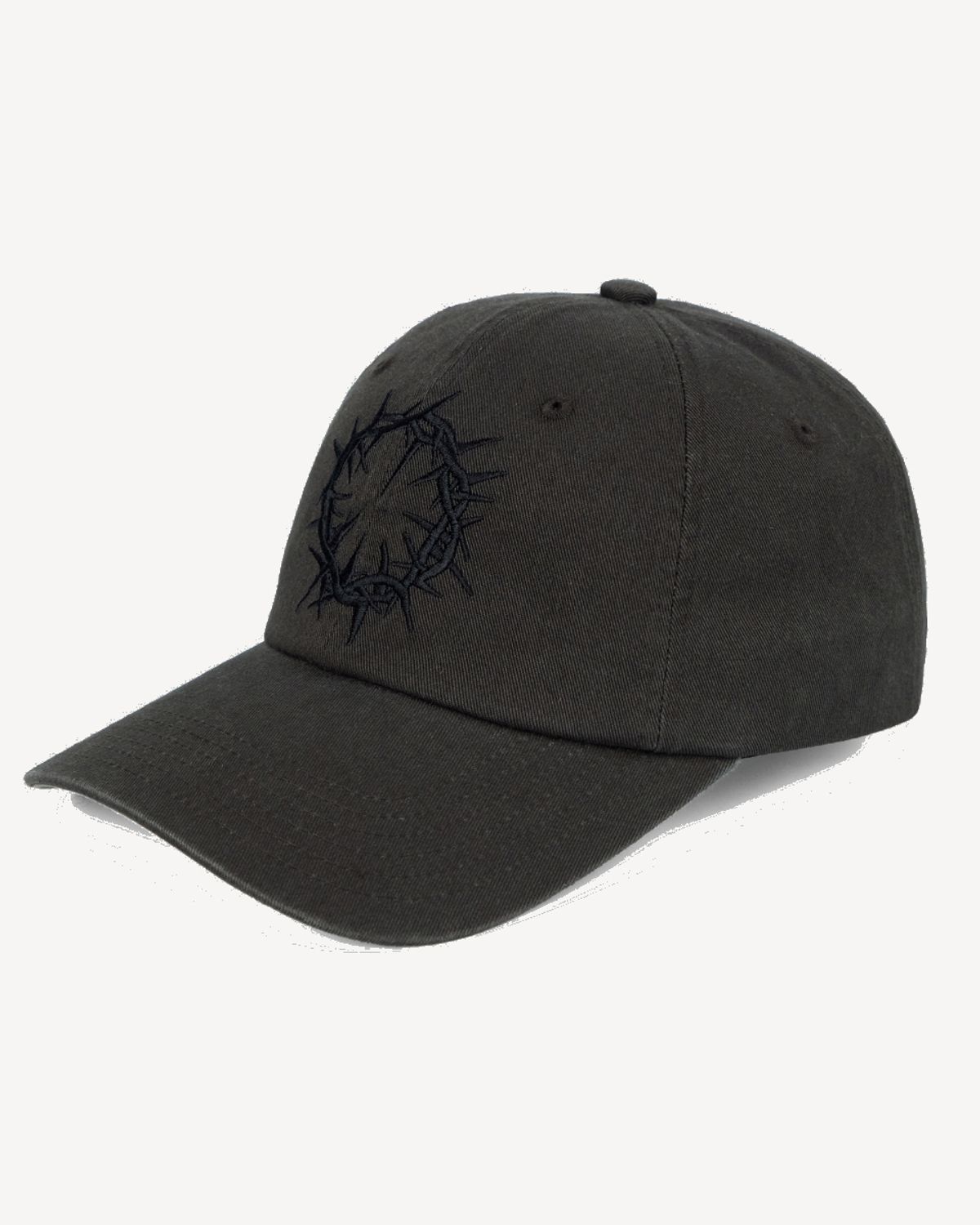 덤(THUMB) VINTAGE WASHED CAMO CAP (DARK CHACOAL)