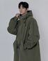 사일런트 롱 후드 쓰리버튼 야상 _ 카키