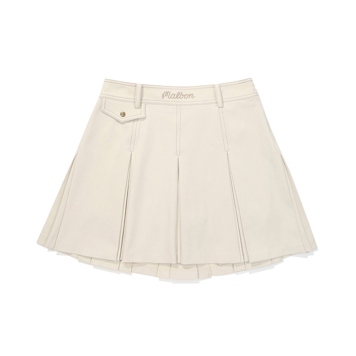 말본 골프(MALBON GOLF) 여성 A라인 맞주름 스커트 IVORY (WOMAN)