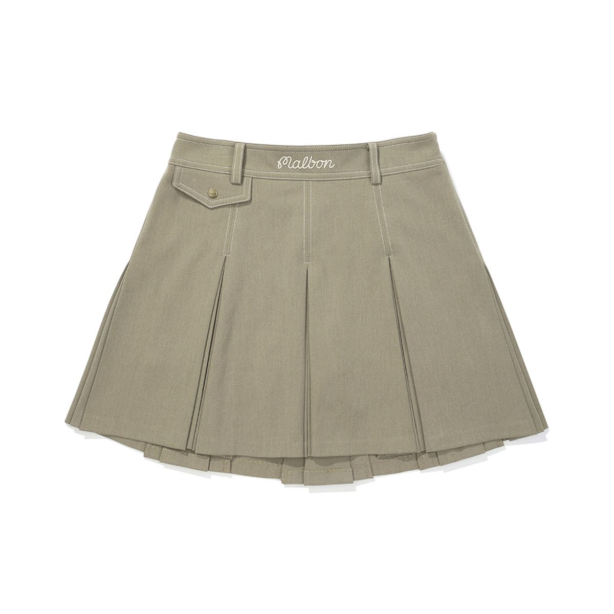 말본 골프(MALBON GOLF) 여성 A라인 맞주름 스커트 BEIGE (WOMAN)