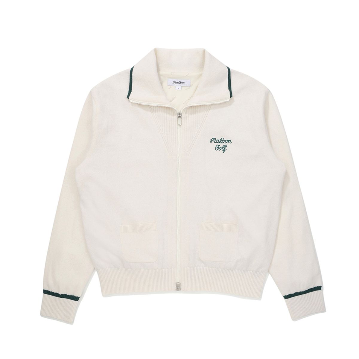 말본 골프(MALBON GOLF) 버킷 방풍 풀집업 가디건 IVORY (WOMAN)