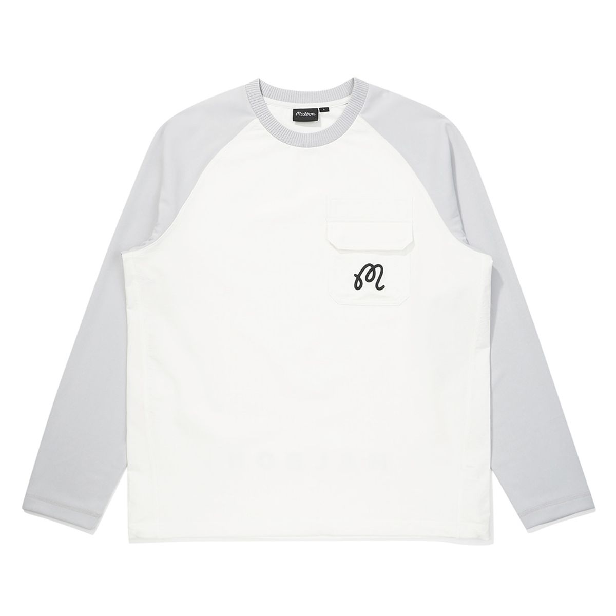 말본 골프(MALBON GOLF) 우븐 믹스 하이브리드 긴팔 티셔츠 OFF WHITE (MAN)