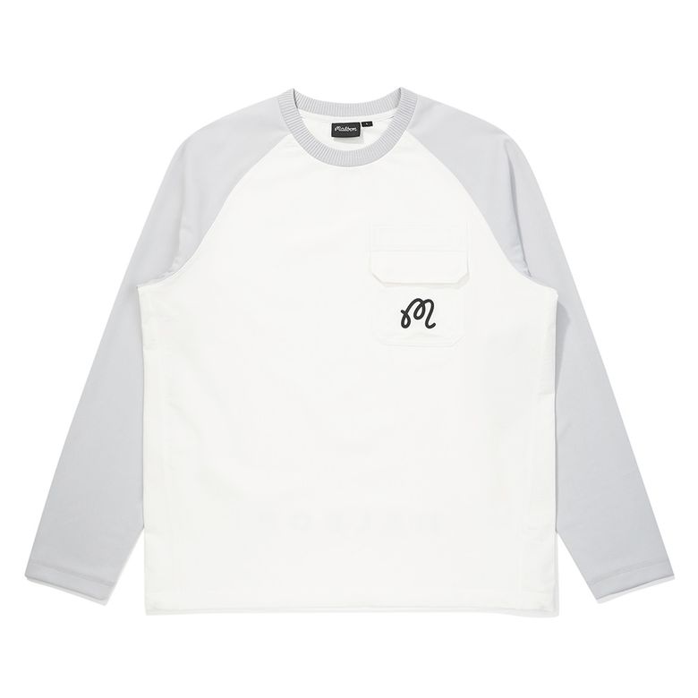 우븐 믹스 하이브리드 긴팔 티셔츠 OFF WHITE (MAN)