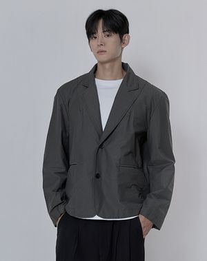 미니멀 CN 투버튼 자켓 _ 카키