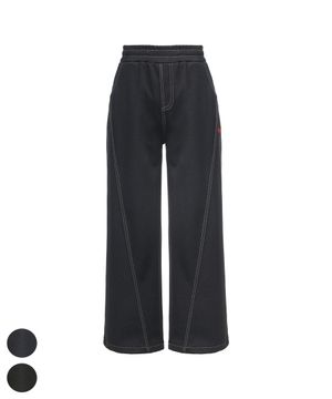 여성 데님라이크 밴딩 와이드 팬츠 2Color SL636