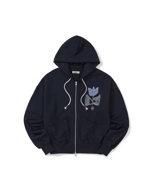 Gardener hoodied zip-up / Navy