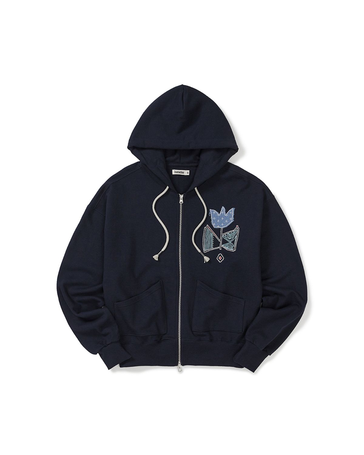 카락터(KARACTOR) Gardener hoodied zip-up / Navy