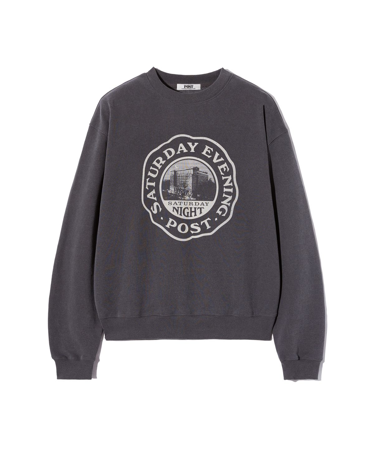 더 새터데이 이브닝 포스트(THE SATURDAY EVENING POST) Building Graphic Sweat Shirt_Charcoal