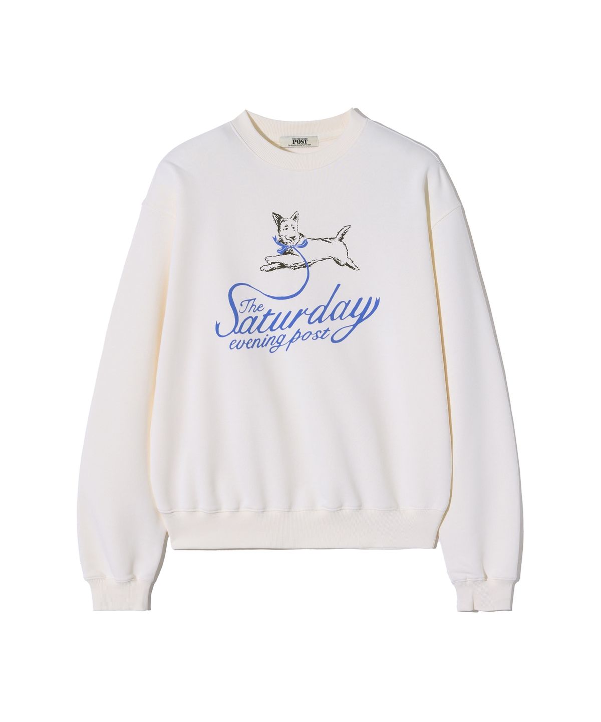더 새터데이 이브닝 포스트(THE SATURDAY EVENING POST) Ribbon Puppy Graphic Sweat Shirt_Cream