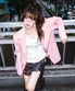 stud leather jacket - pink