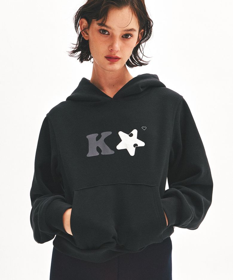 K Alpha Logo Hoodie Black