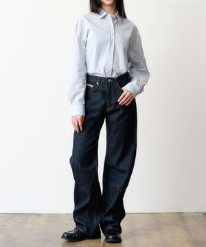(WOMEN) DEN0961 Selvedge Wide Fit (Deep Indigo)