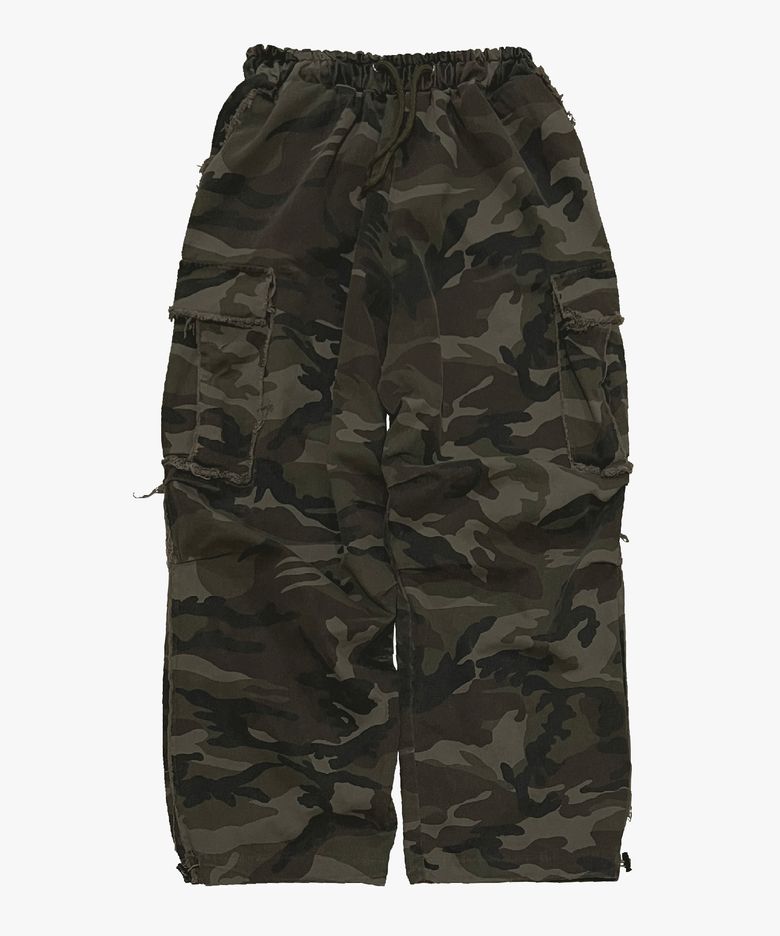 그런지 카모 카고 팬츠_khaki
