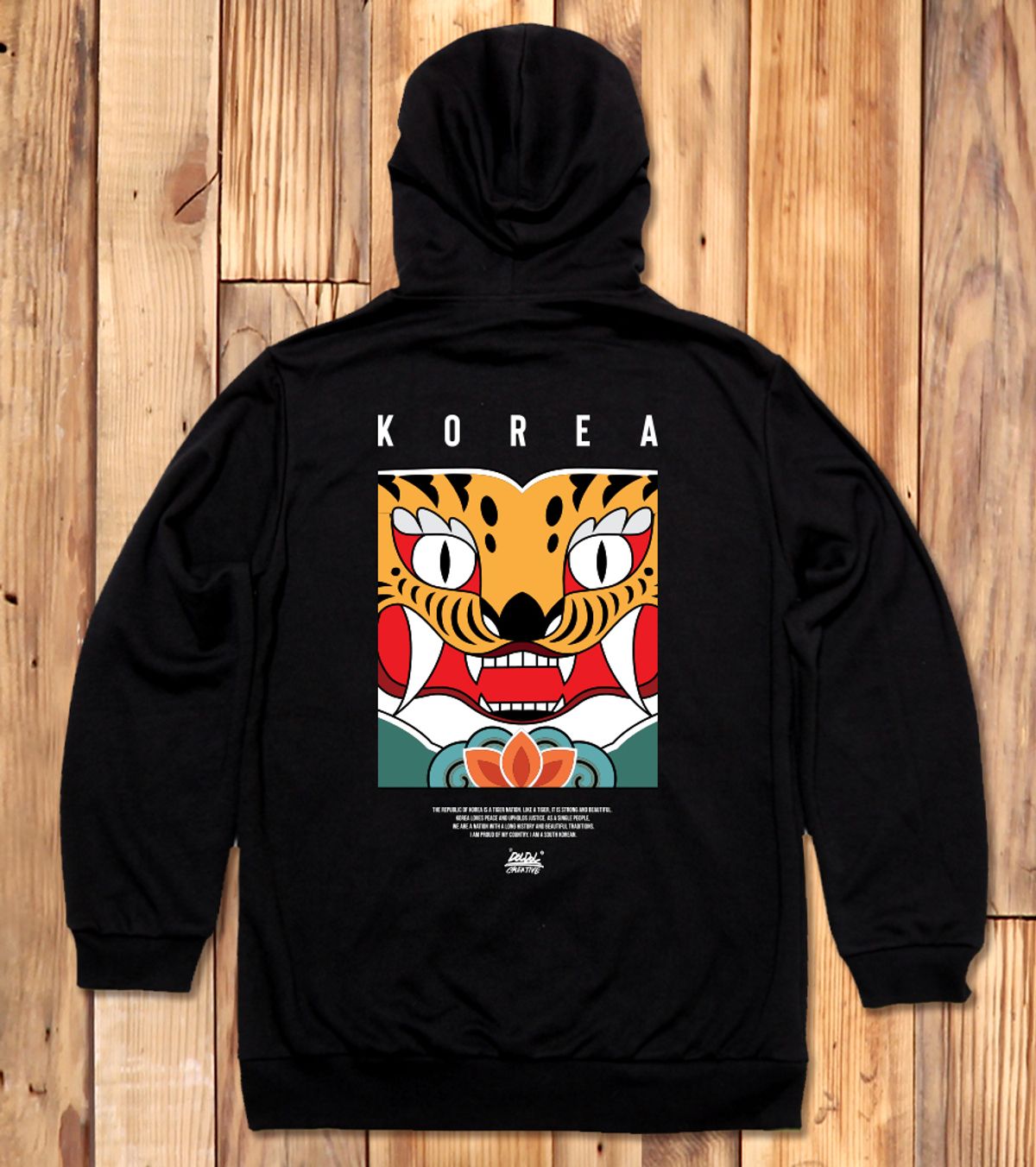 돌돌(DOLDOL) DMK_HOODY_175 그래피티 아티스트 데빌몽키 호랑이 대한민국 후드티 후디
