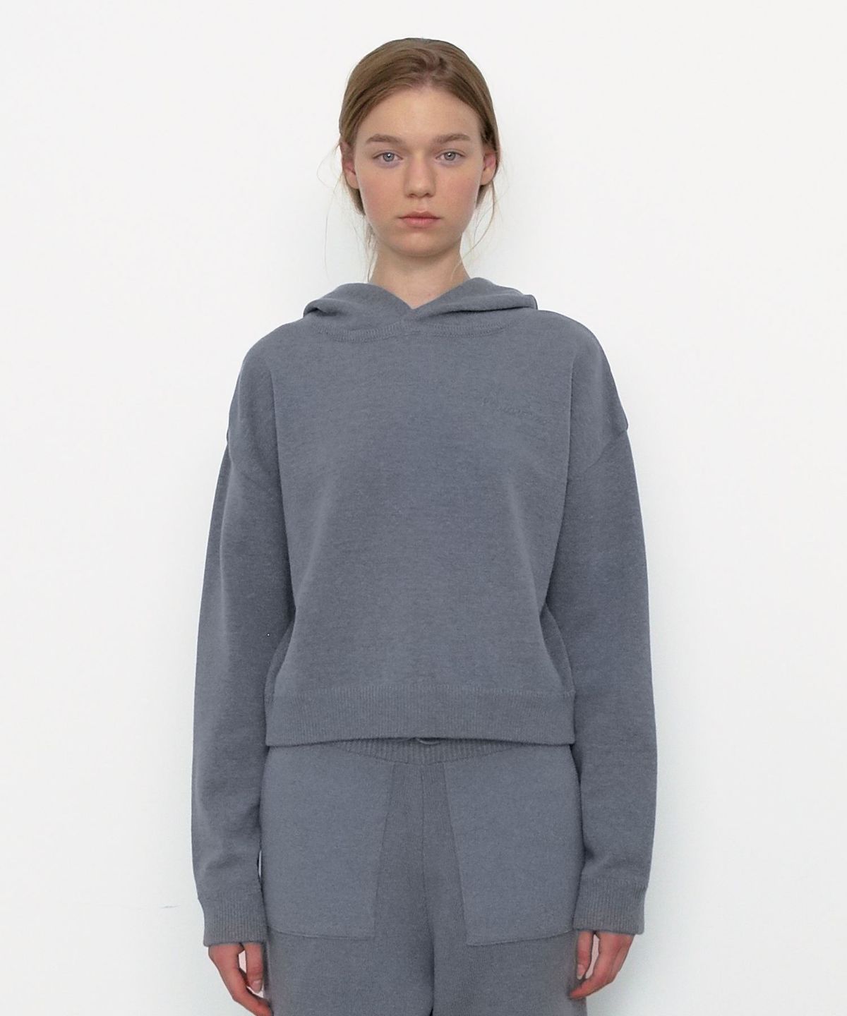 무아르무스(MUARMUS) Soft Cotton Hoodie Knit [Gray]