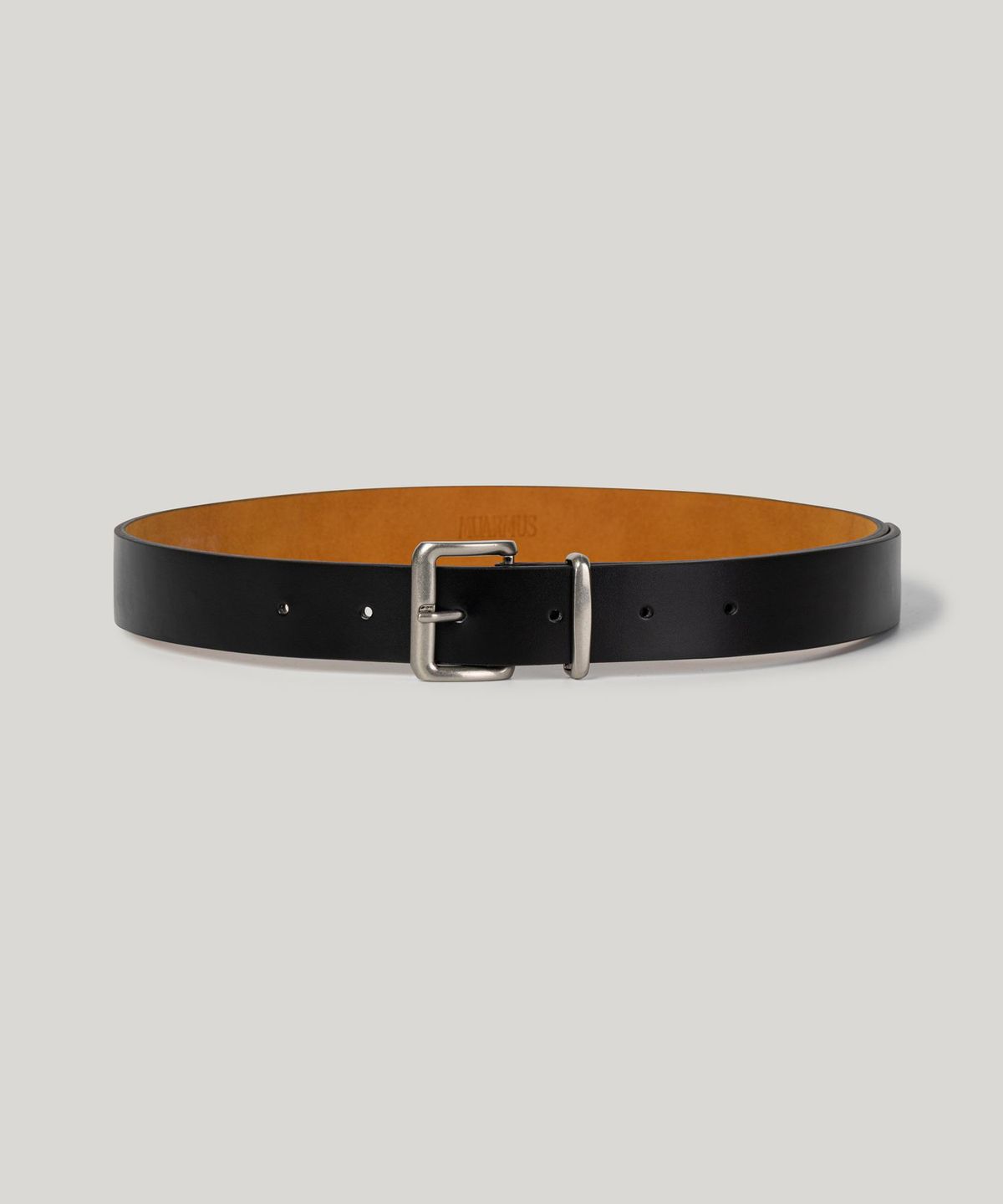 무아르무스(MUARMUS) Classic Square Leather Belt [Black]