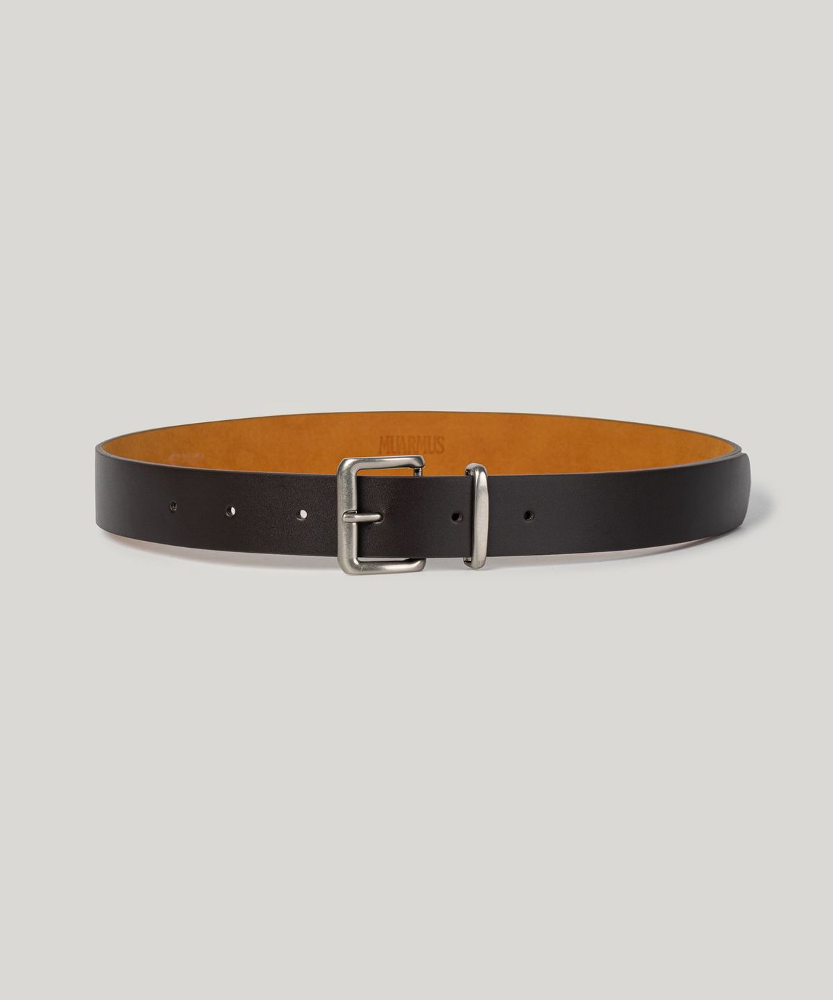 무아르무스(MUARMUS) Classic Square Leather Belt [Brown]