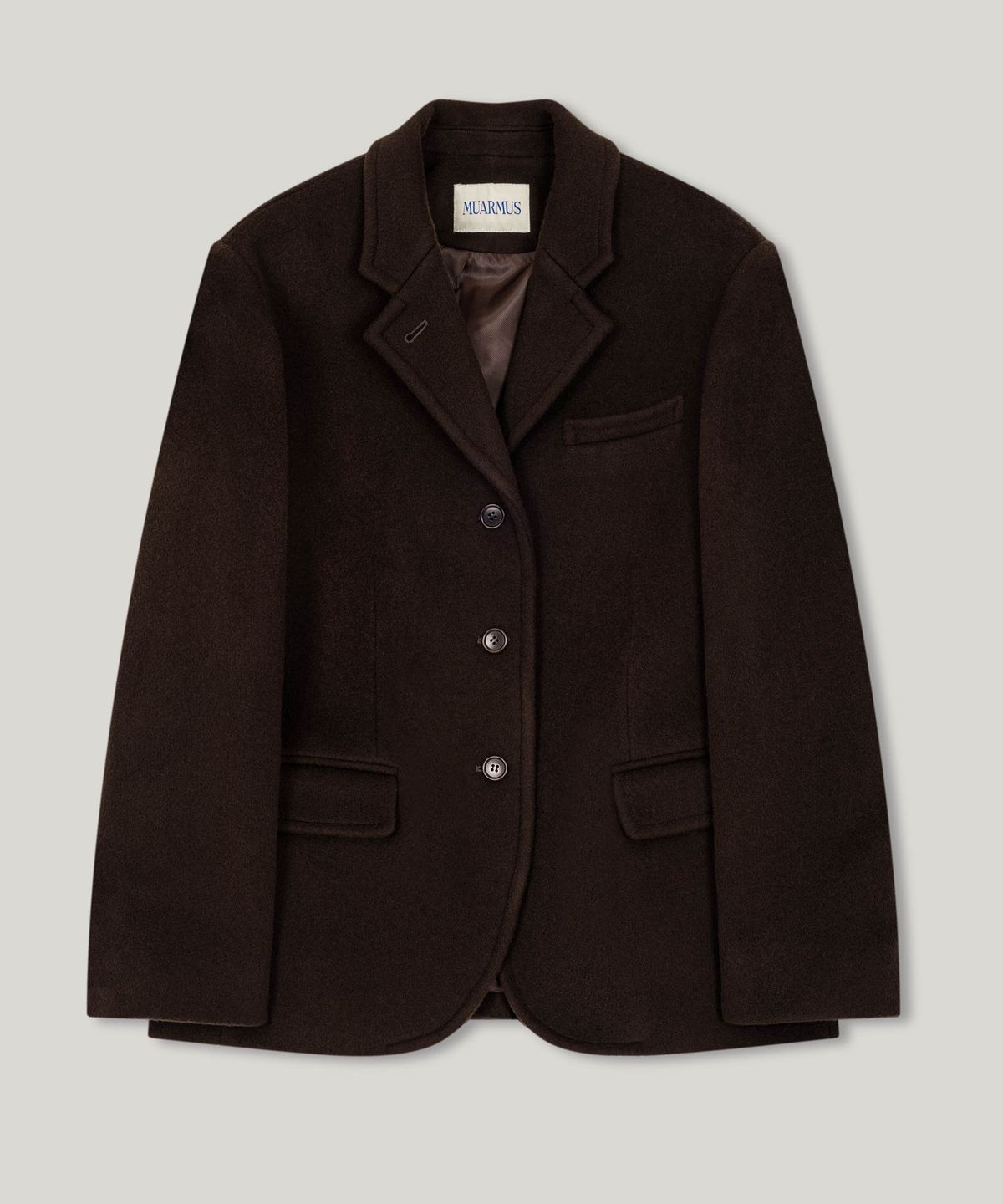 무아르무스(MUARMUS) Casali Cashmere Half Jacket [Khaki Brown]