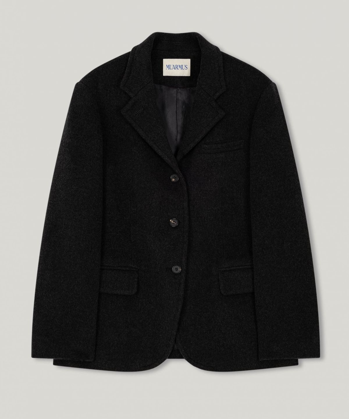 무아르무스(MUARMUS) Casali Cashmere Half Jacket [Charcoal]