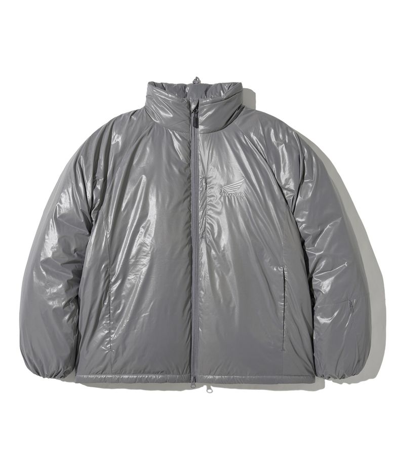 H-Tech Non Quilting Shorts Padded Down Jacket Charcoal